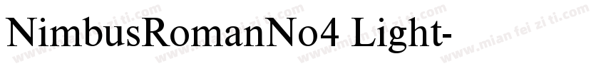 NimbusRomanNo4 Light字体转换